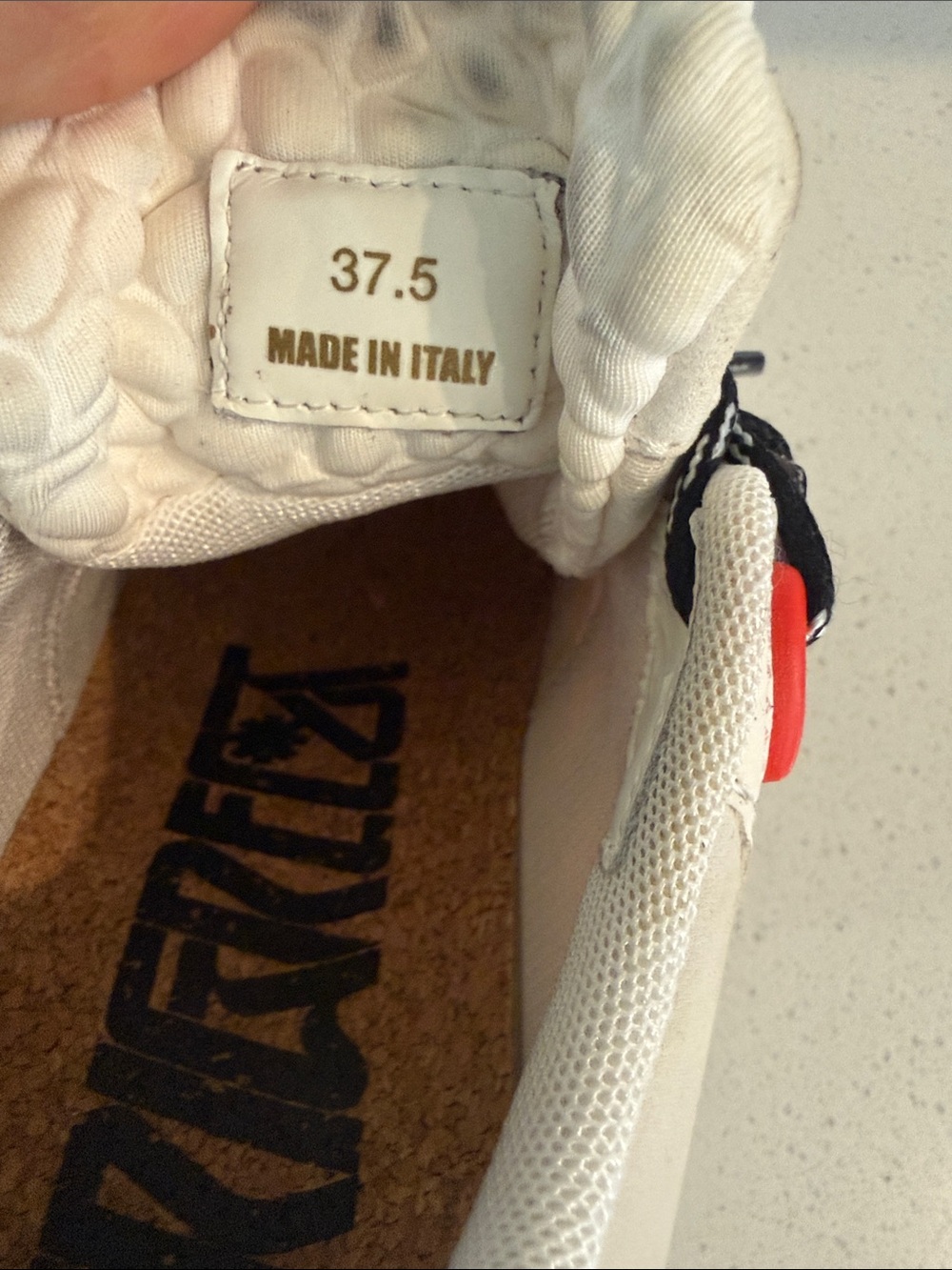 Authentic Versace White, Pink & Black Logo Trail Sneakers - Picture 4 of 5